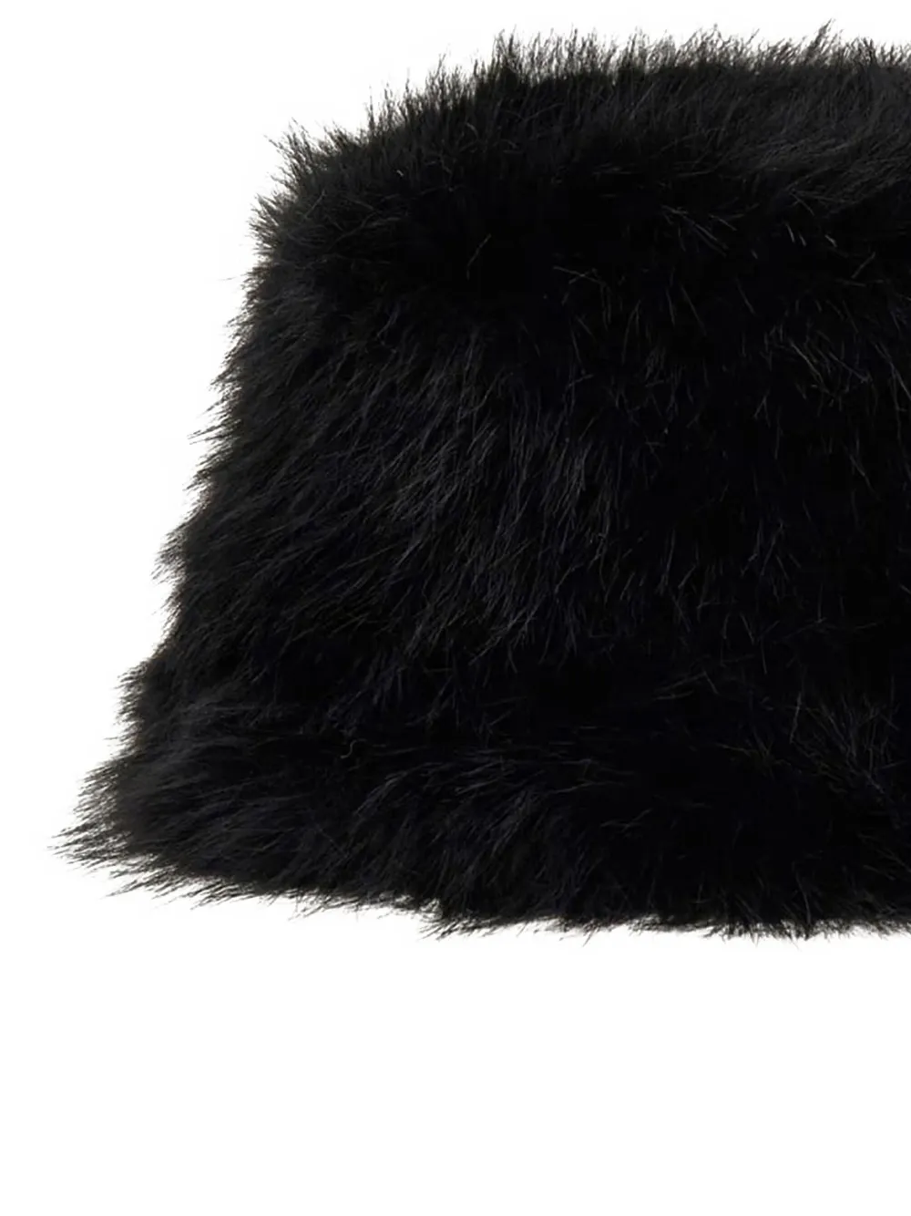 Guess kids faux-fur bucket hat - Zwart