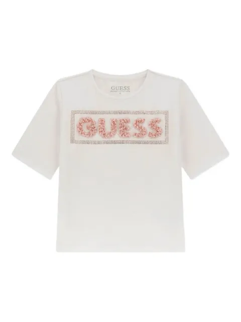 guess kids sequin-embellished logo T-shirt