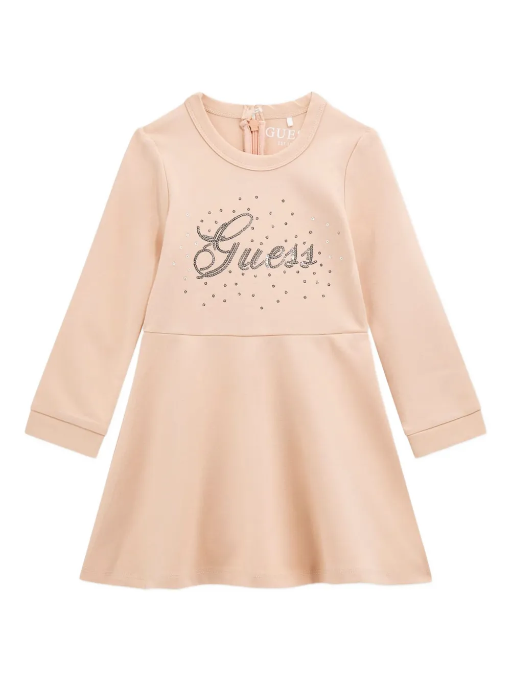 guess kids logo-embellished dress - ピンク guess kids logo-embellished dress - ピンク