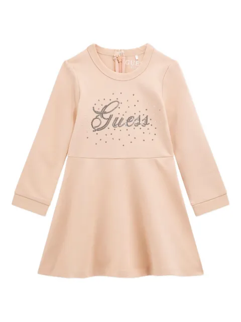 guess kids logo-embellished dress