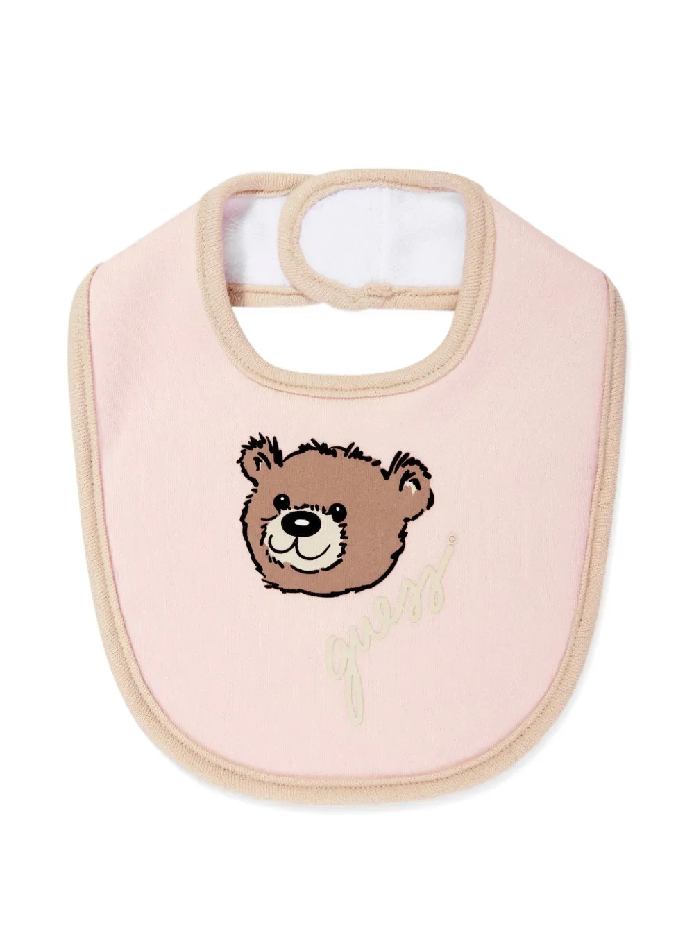 Guess kids embroidery-logo bib set - Roze