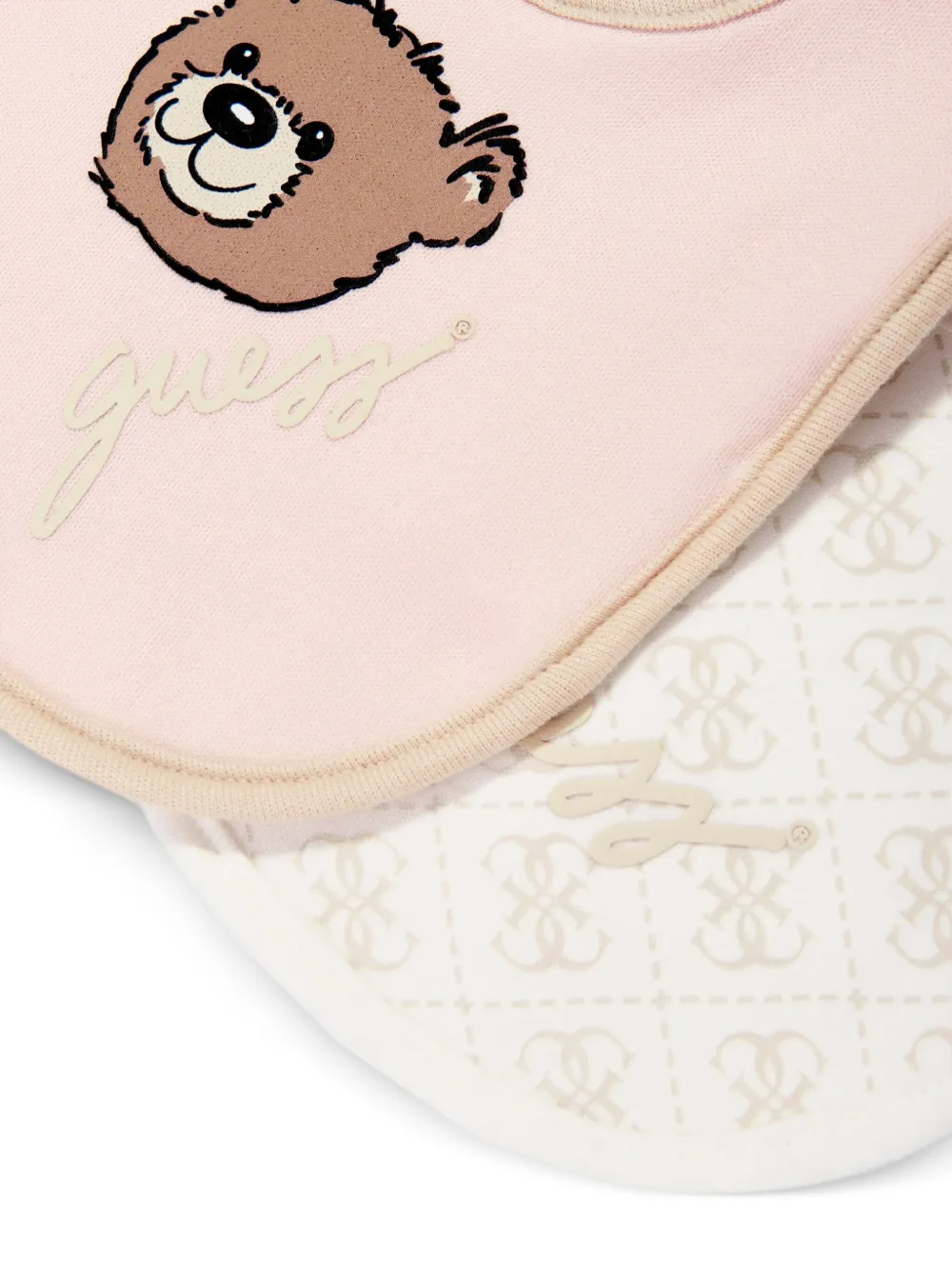 guess kids Twee slabbetjes met geborduurd logo Roze