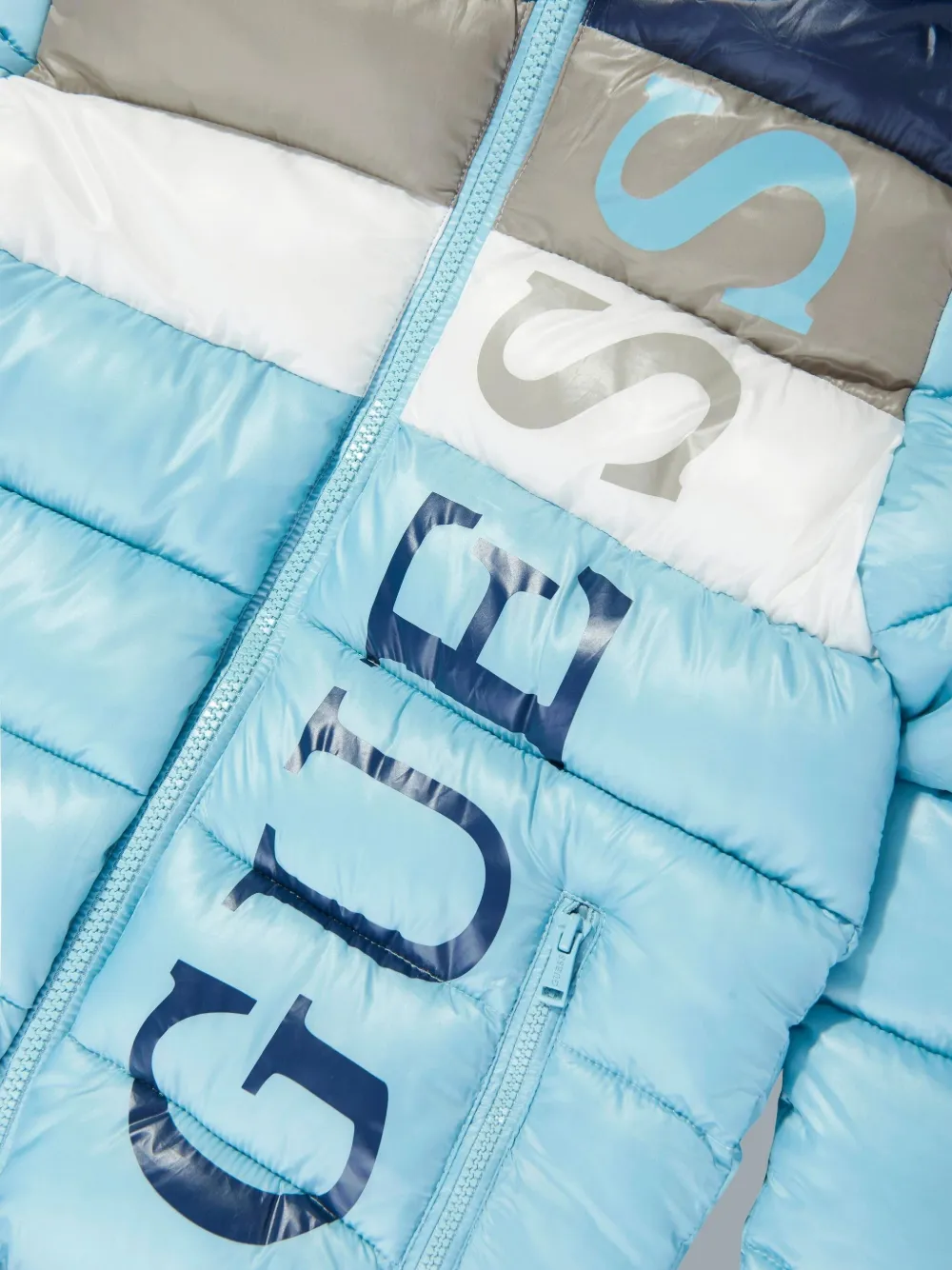 guess kids Donsjack met capuchon Blauw