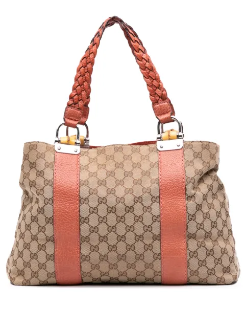 Gucci Pre-Owned 2016-2025 Medium GG Canvas Bamboo Libeccio tote bag