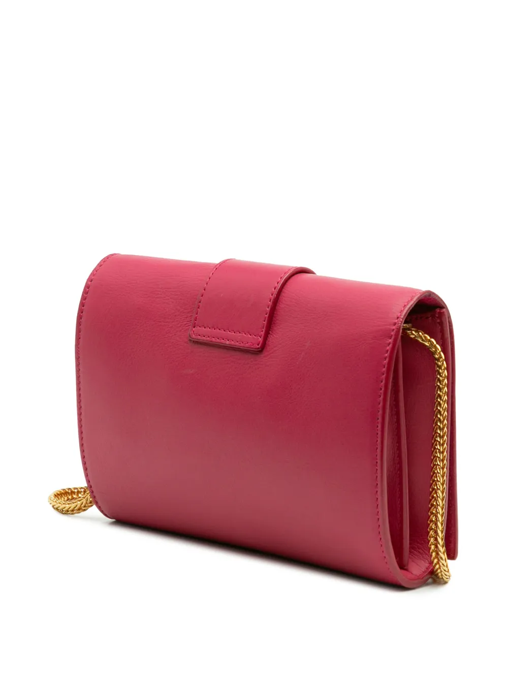Pre-owned Saint Laurent 2013-2025 Mini Smooth Calfskin Chyc Crossbody Bag In Pink