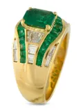 Sabbadini 18K yellow gold emerald and diamond ring