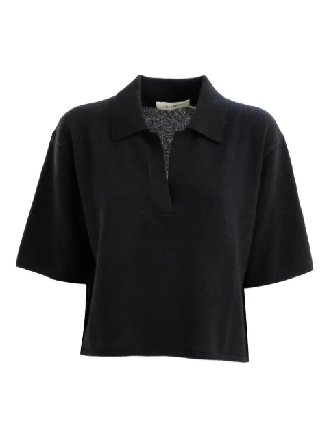 Lisa Yang cashmere short-sleeve polo top