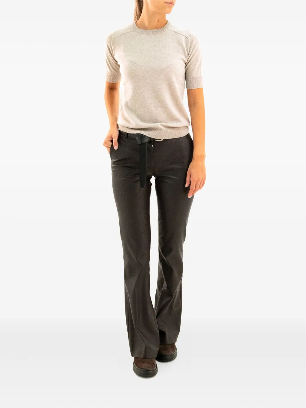 Lisa Yang short-sleeve round-neck T-shirt | Knitted Tops | Image 2