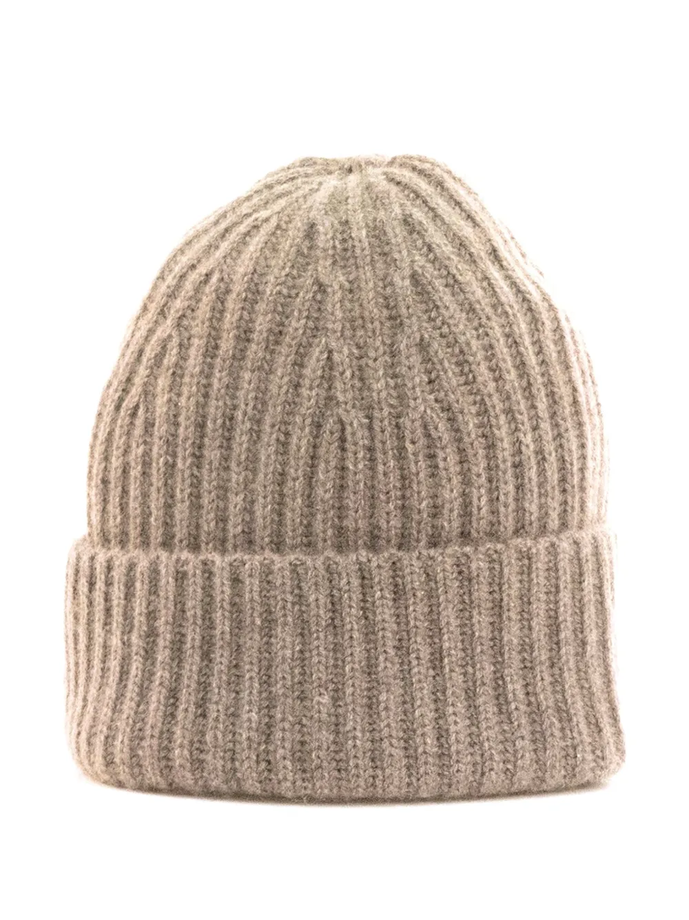 Lisa Yang Ribbed Beanie Hat In Neutral