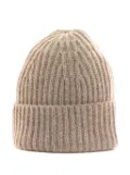 Lisa Yang ribbed beanie hat - Neutrals