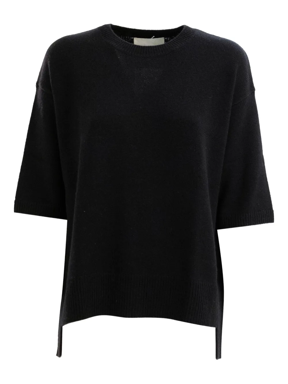 Lisa Yang Short-sleeve Side-tie Sweater In Black