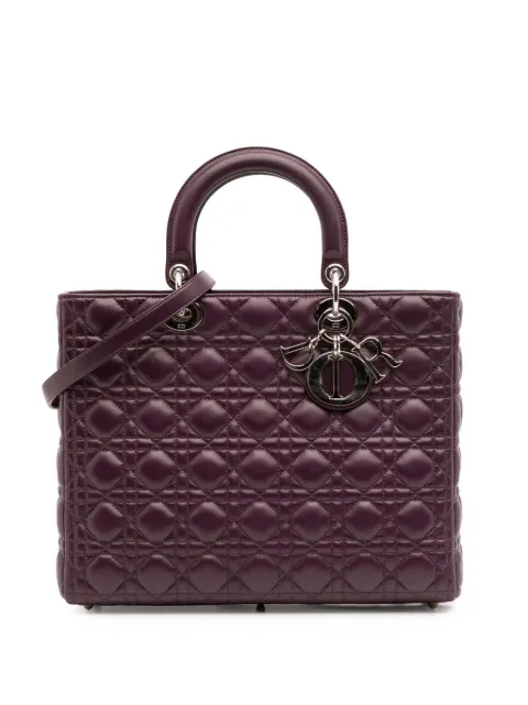 Christian Dior Pre-Owned 2011 Large Lambskin Cannage Lady Dior satchel