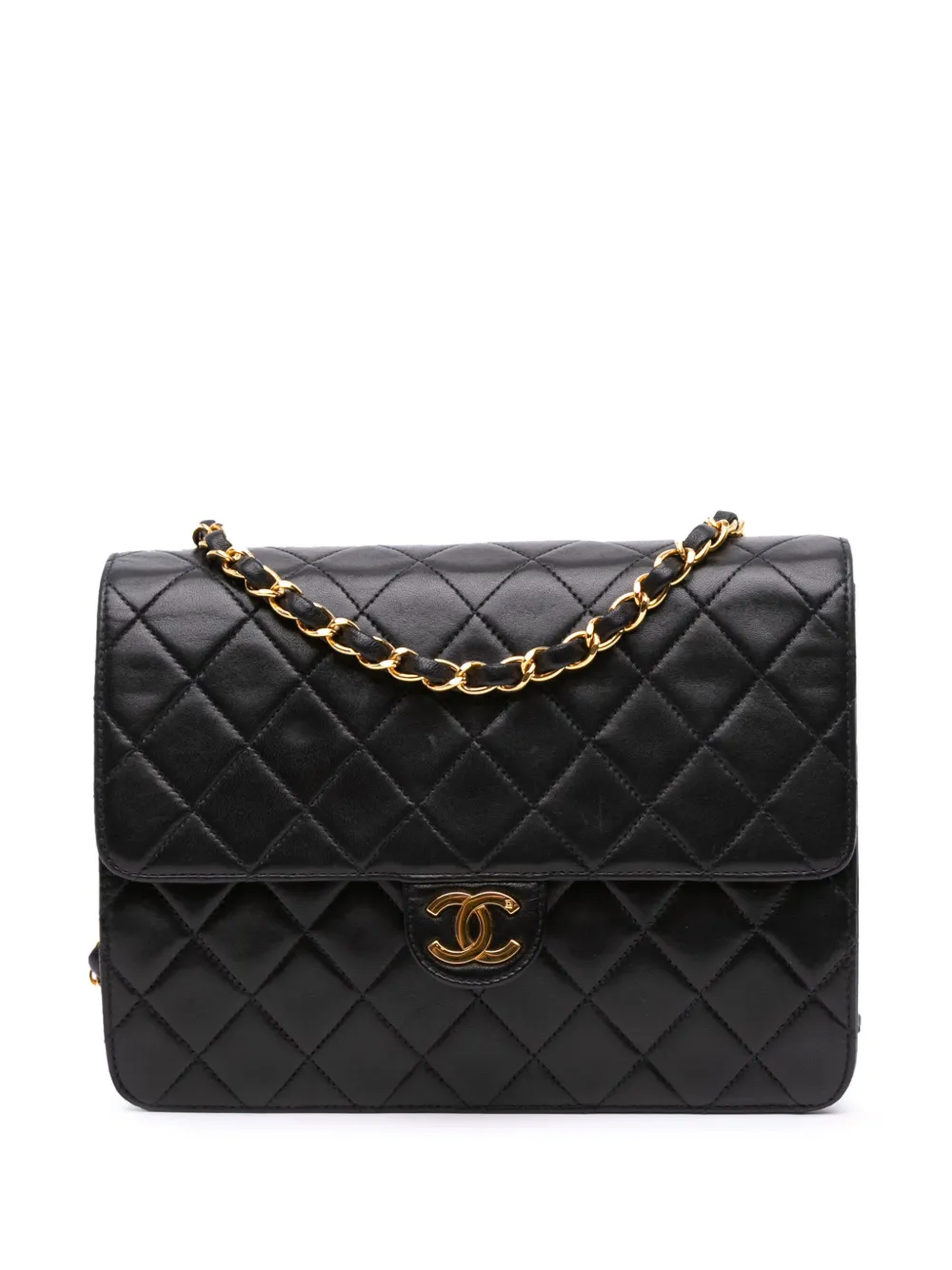 CHANEL Pre-Owned 1996-1997 スモール ココマーク マトラッセ ラムスキン ハーフシングルフラップ ショルダーバッグ CHANEL Pre-Owned 1996-1997 スモール ココマーク マトラッセ ラムスキン ハーフシングルフラップ ショルダーバッグ