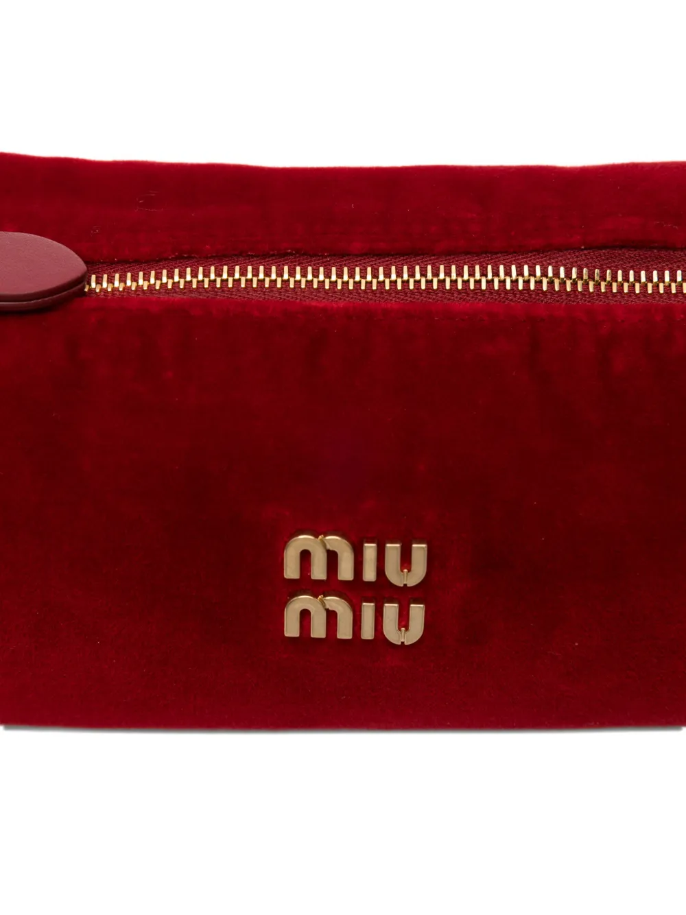 Miu Schoudertas met logoplakkaat Rood
