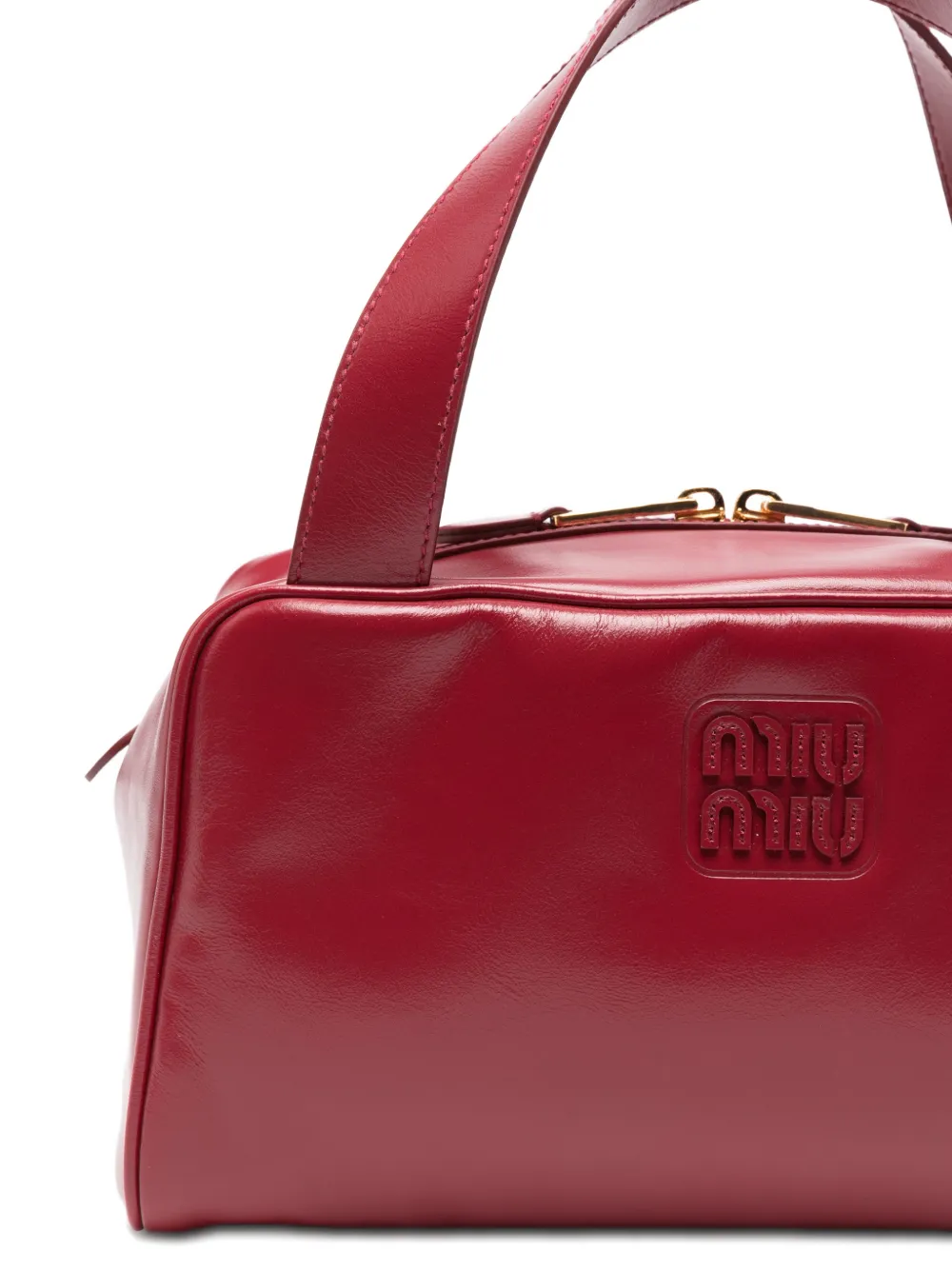 Miu Softy schoudertas met reliëf Rood