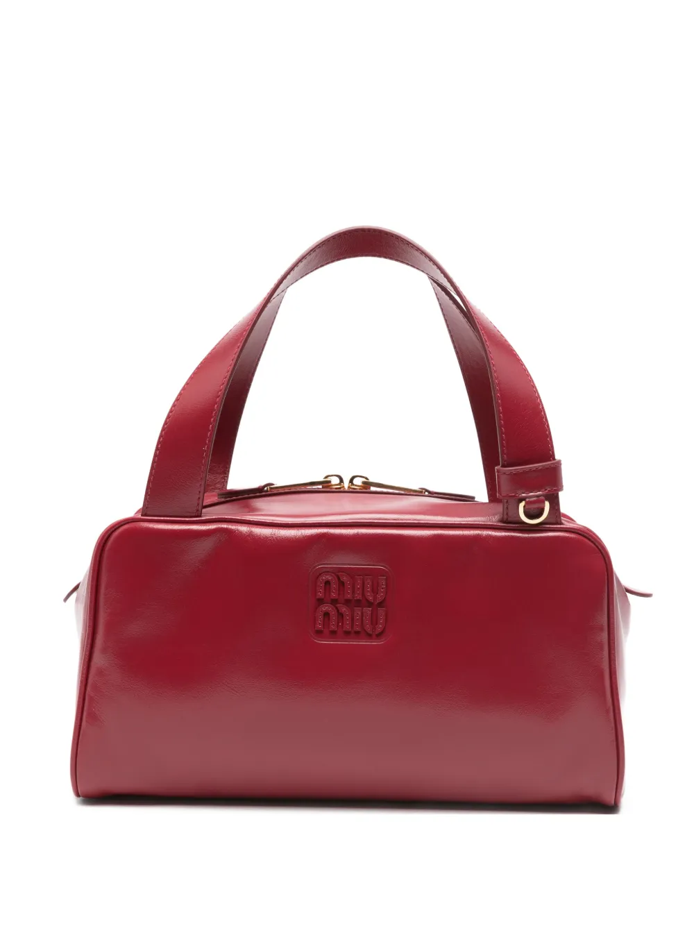 Miu Miu embossed softy shoulder bag - Rosso