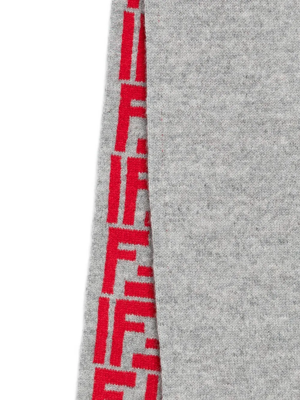Fendi Kids Sjaal met geborduurd logo Grijs