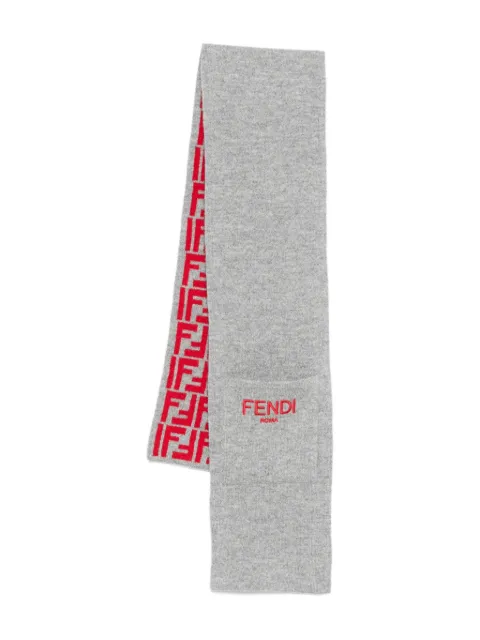 Fendi Kids logo-embroidery scarf