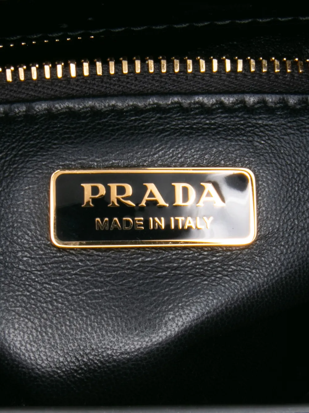 Pre-owned Prada 2000-2025 Mini Brushed Leather Floral Print Galleria Double Zip Satchel In Black