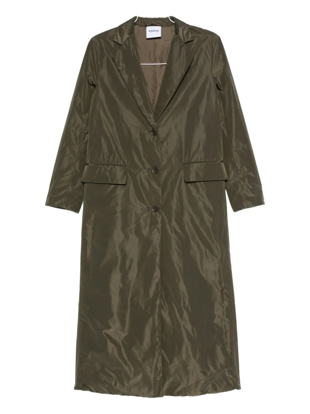 Aspesi Button-fastening Flap-pocket Coat In Green