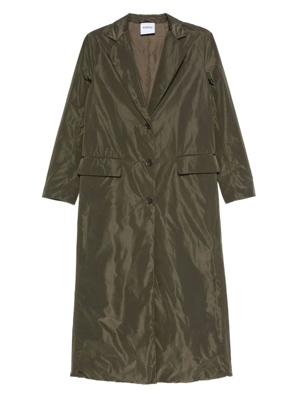 ASPESI button-fastening flap-pocket coat | Green | Image 1