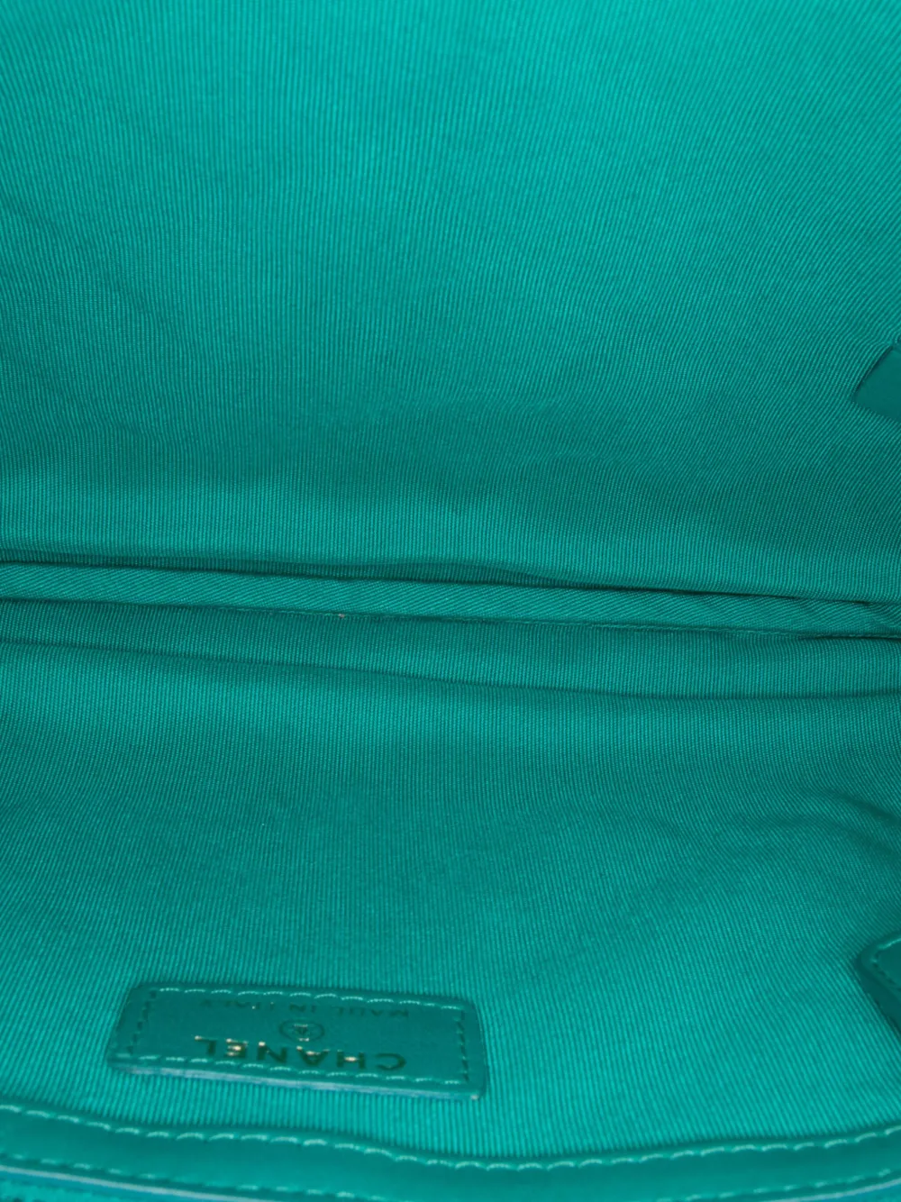 Pre-owned Chanel 2017-2018 Medium Quilted Lambskin O Case Clutch Bag In Green