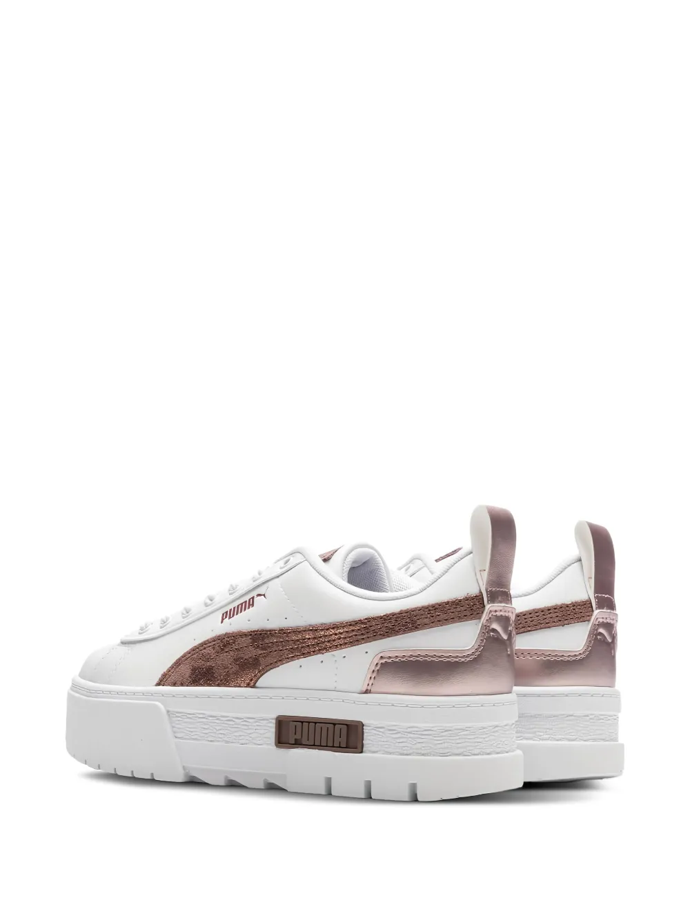 PUMA Mayze Glam sneakers met plateauzool Wit