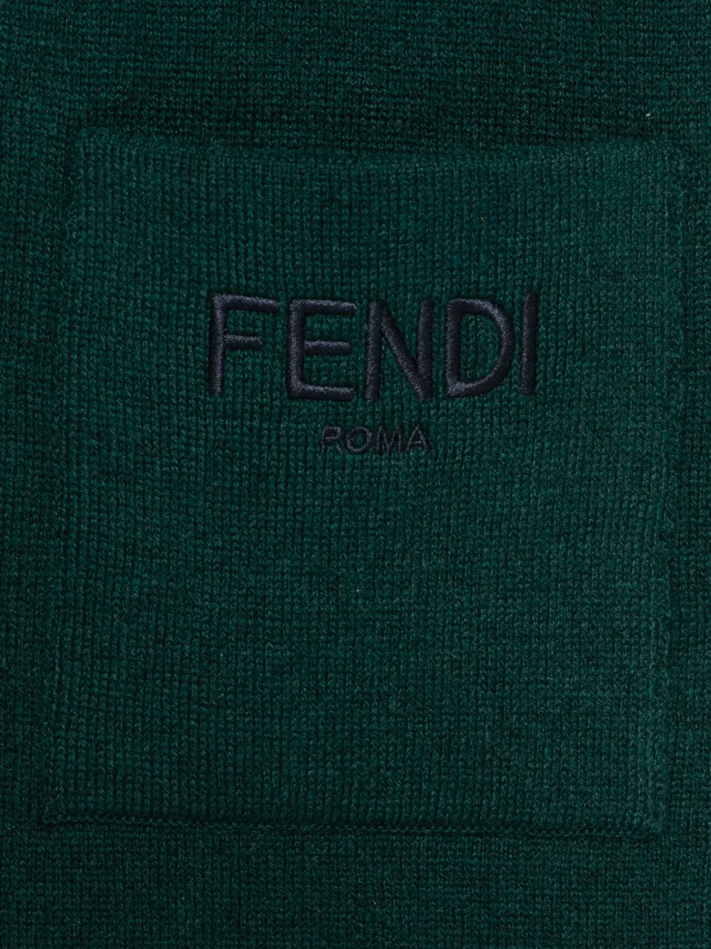 Fendi Kids Sjaal met geborduurd logo Groen
