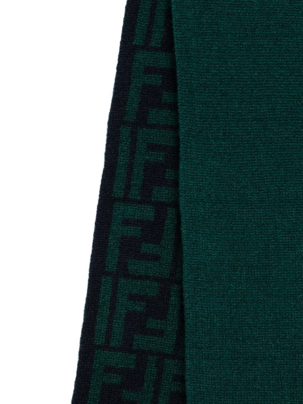 Fendi Kids Sjaal met geborduurd logo Groen