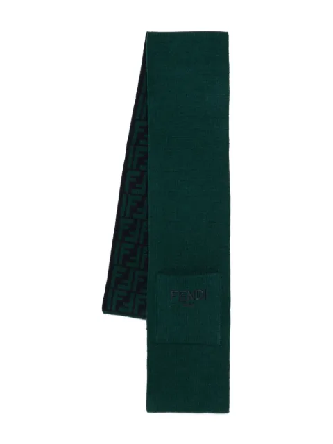Fendi Kids bufanda con logo bordado