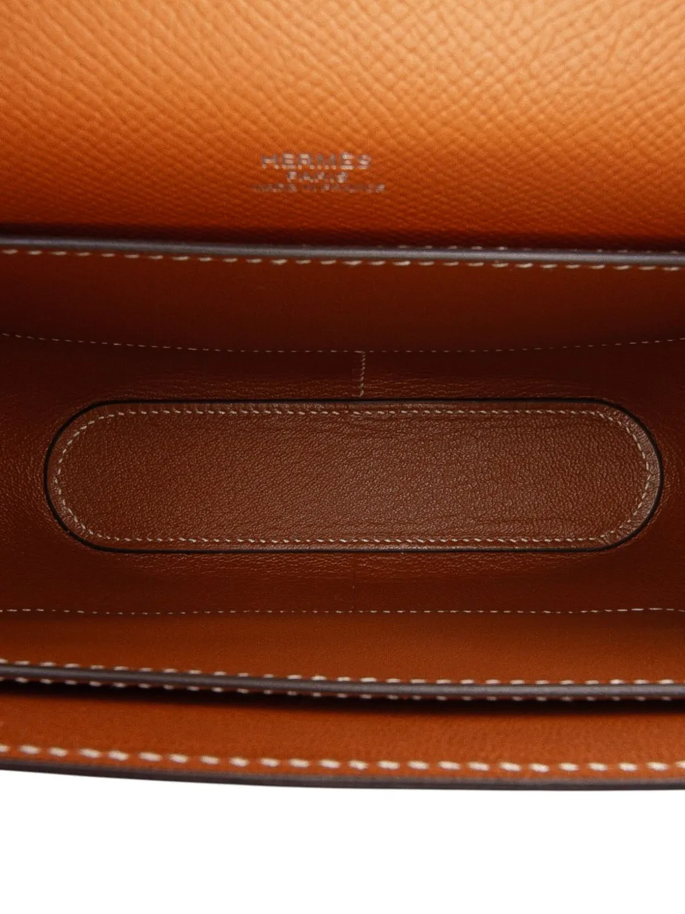 Pre-owned Hermes 2016 Epsom Octogone Clutch Bag In Brown