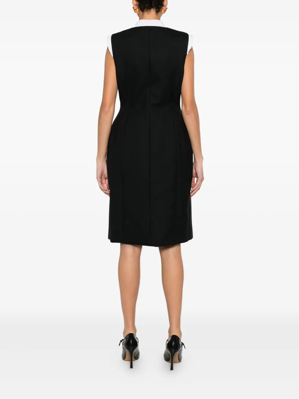 Moschino Buttoned Blazer Dress In Black