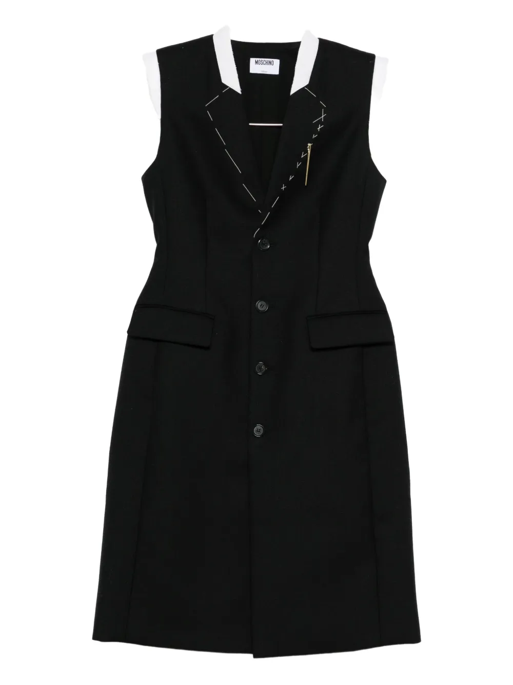 Moschino Buttoned Blazer Dress In Black