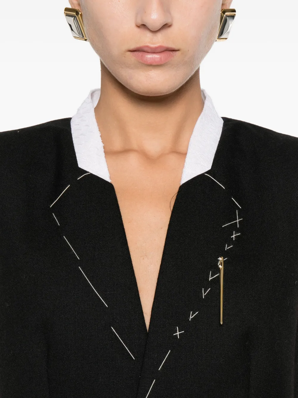 Moschino Buttoned Blazer Dress In Black