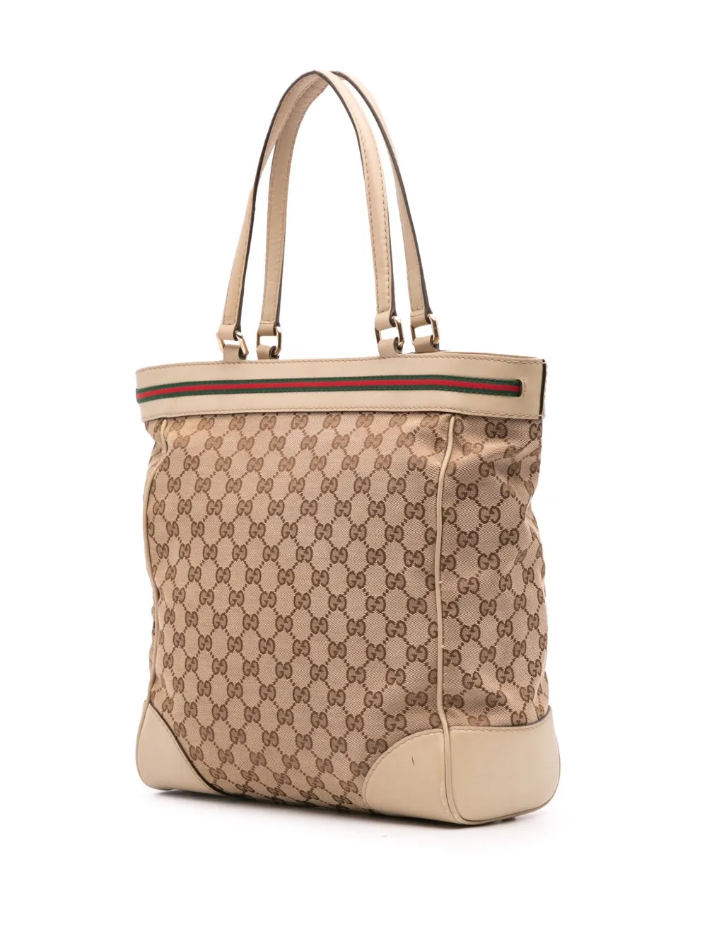 Pre-owned Gucci 2016-2025 Gg Canvas Mayfair Tote Bag In Brown