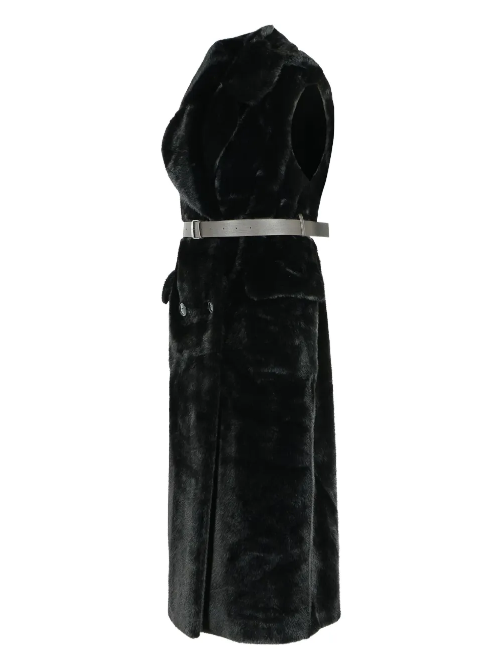 P.A.R.O.S.H. Mantel met ceintuur Zwart