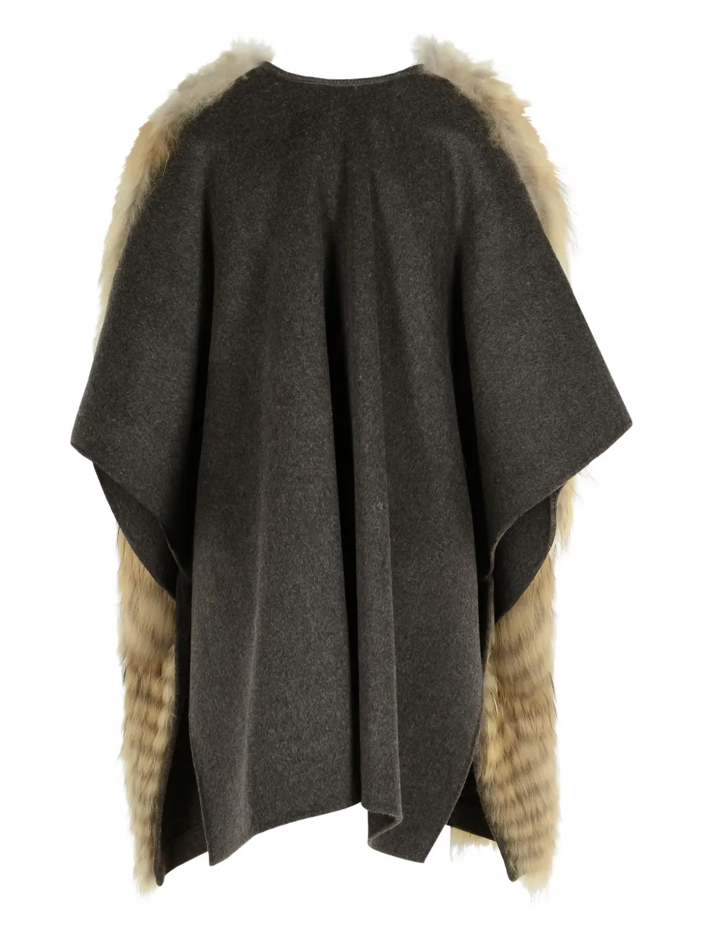 P.A.R.O.S.H. fur-trimmed wool coat | Capes | Image 2