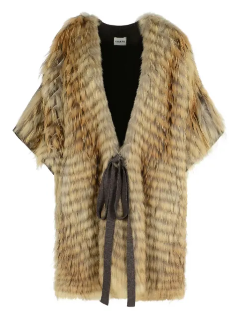 P.A.R.O.S.H. fur-trimmed wool coat