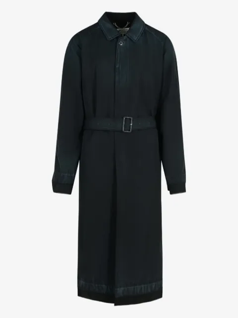 Maison Margiela belted pointed-collar coat
