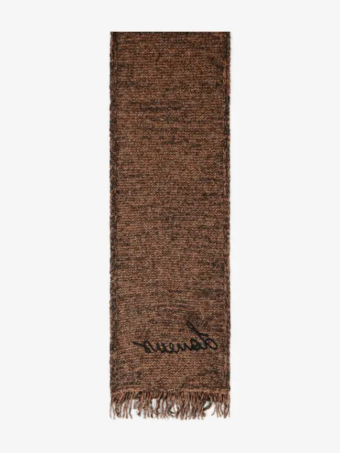 Laneus embroidered fringed scarf
