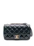 CHANEL Pre-Owned 2015-2016 Paris-Salzburg Small Patent and Goatskin CC Eyelet Flap crossbody bag - Blue