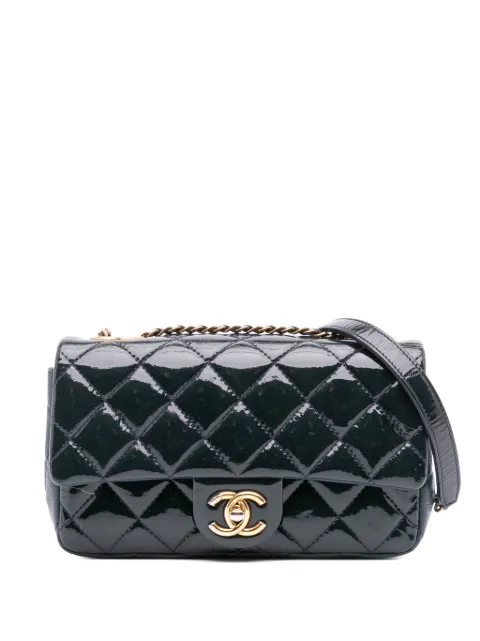 CHANEL Pre-Owned 2015-2016 Paris-Salzburg Small Patent and Goatskin CC Eyelet Flap crossbody bag