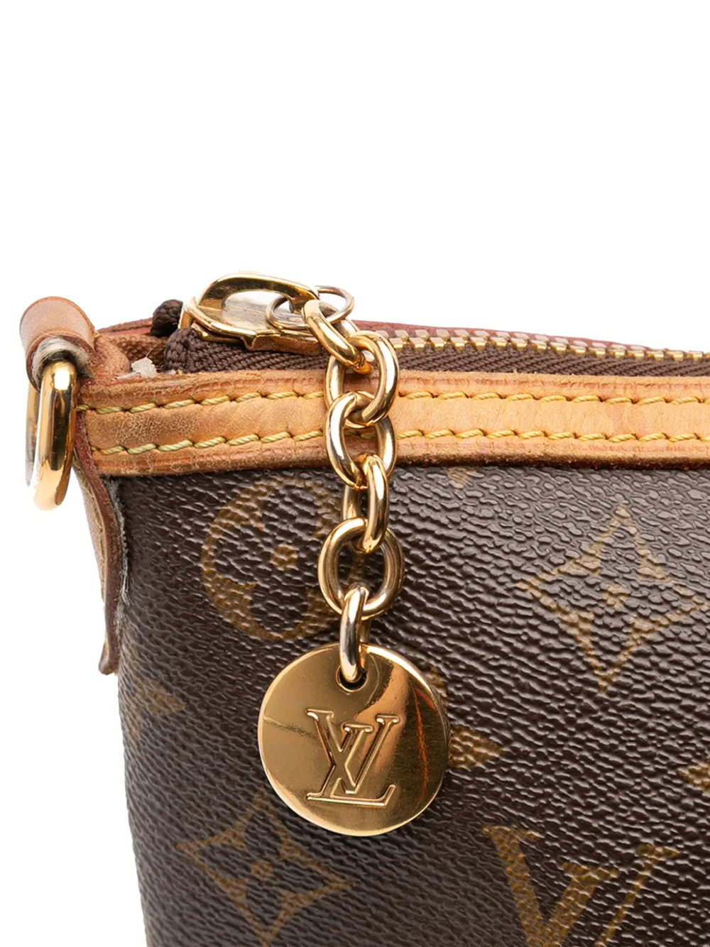 Pre-owned Louis Vuitton 2010 Monogram Palermo Pm Satchel In Brown