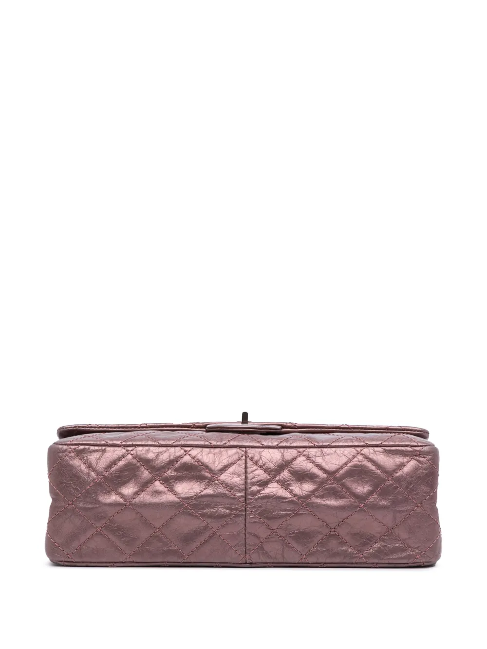 Pre-owned Chanel 2008-2009 Reissue 2.55 Aged Metallic Calfskin Double Flap 226 Shoulder Bag In Pink
