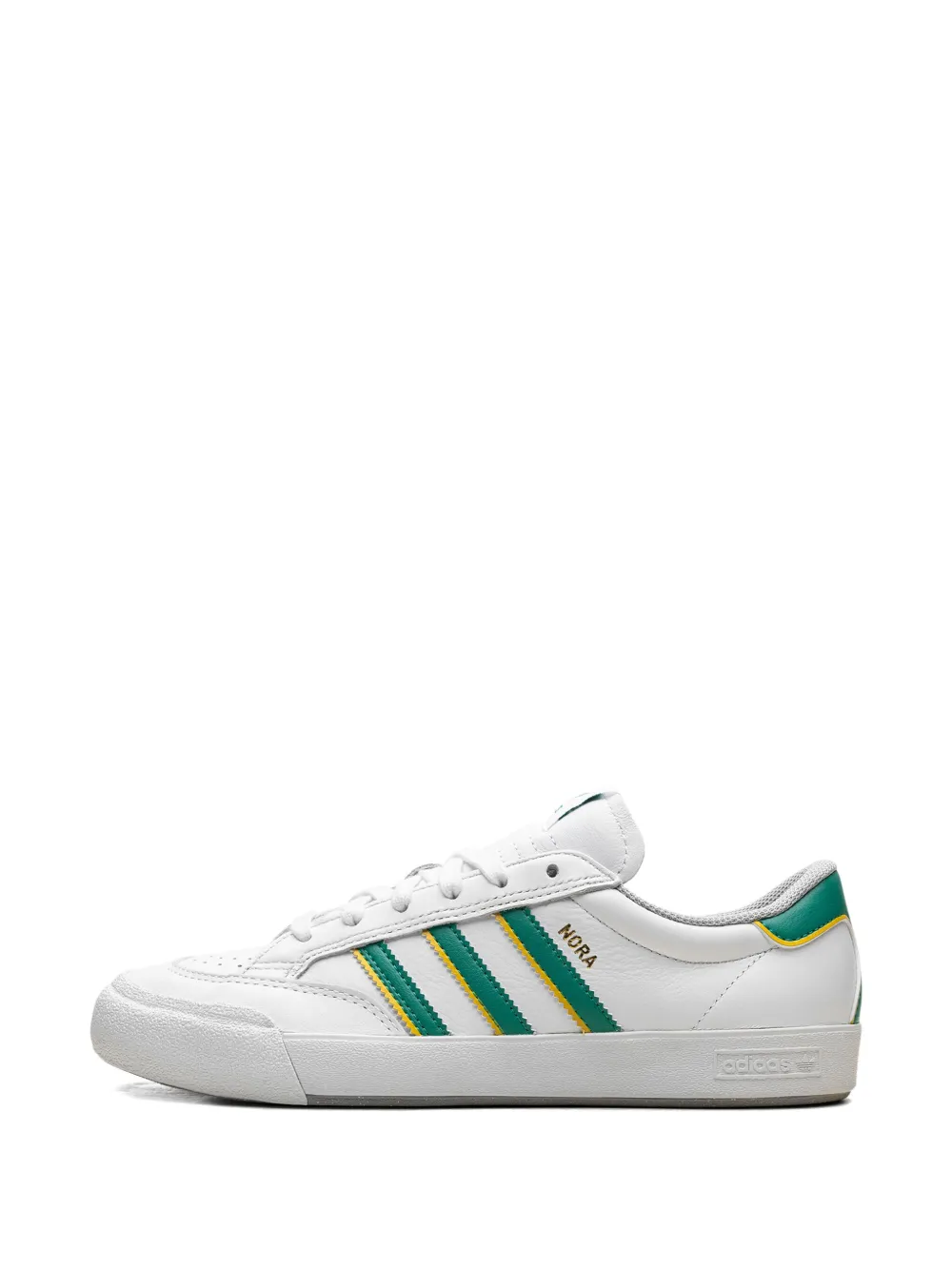 adidas Nora three-stripe leather sneakers White