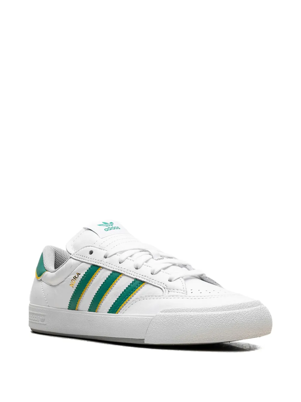 adidas Nora three-stripe leather sneakers White