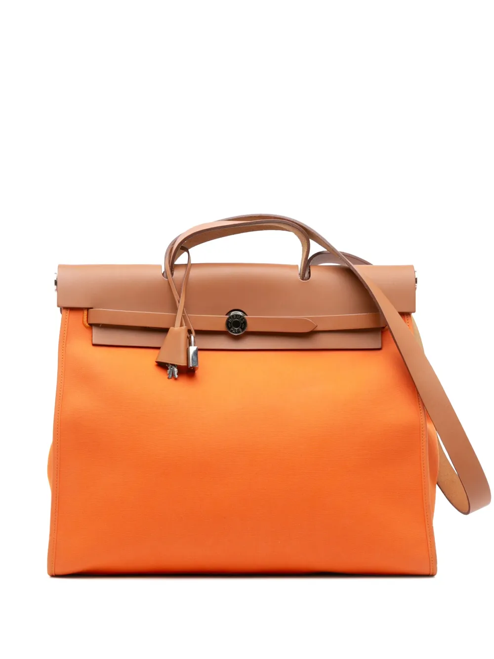 Hermès Pre-Owned 2014 Toile Herbag Zip 39 satchel | Brown | Image 1