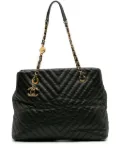 CHANEL Pre-Owned 2012 Large Chevron Calfskin Surpique tote bag - Black