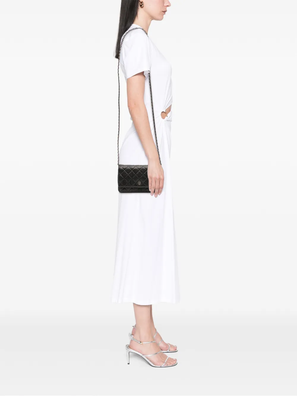 CHANEL Pre-Owned 2013-2014 CC Quilted Crinkled Calfskin Wallet On Chain crossbody bag | Pre-Owned | Image 2