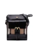 Burberry Pre-Owned 2000-2017 Leather and House Check Canvas crossbody bag - Brown